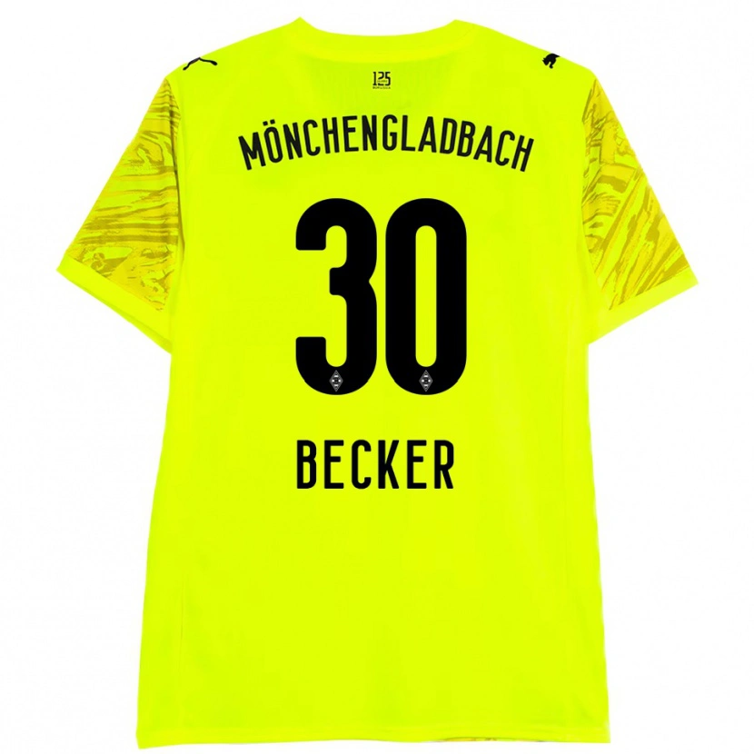 Danxen Homme Benjamin Becker #30 Maillot de Gardien Jaune Noir 2025/26 T-shirt