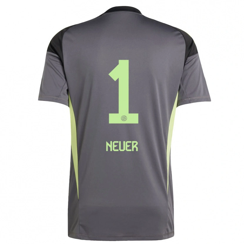 Danxen Homme Manuel Neuer #1 Maillot de Gardien Jaune Vert Noir 2025/26 T-shirt