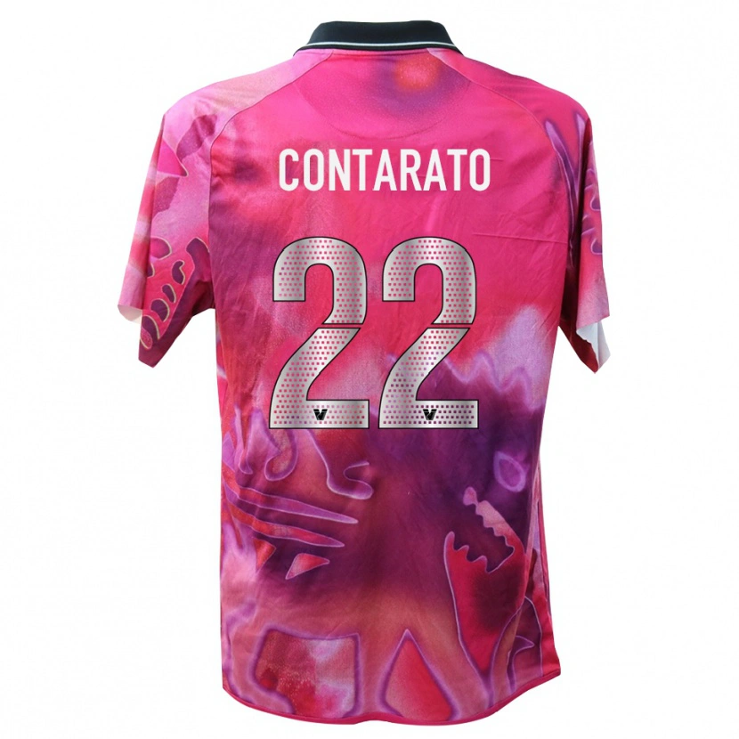 Danxen Homme Ettore Contarato #22 Maillot de Gardien Rose Vif 2025/26 T-shirt