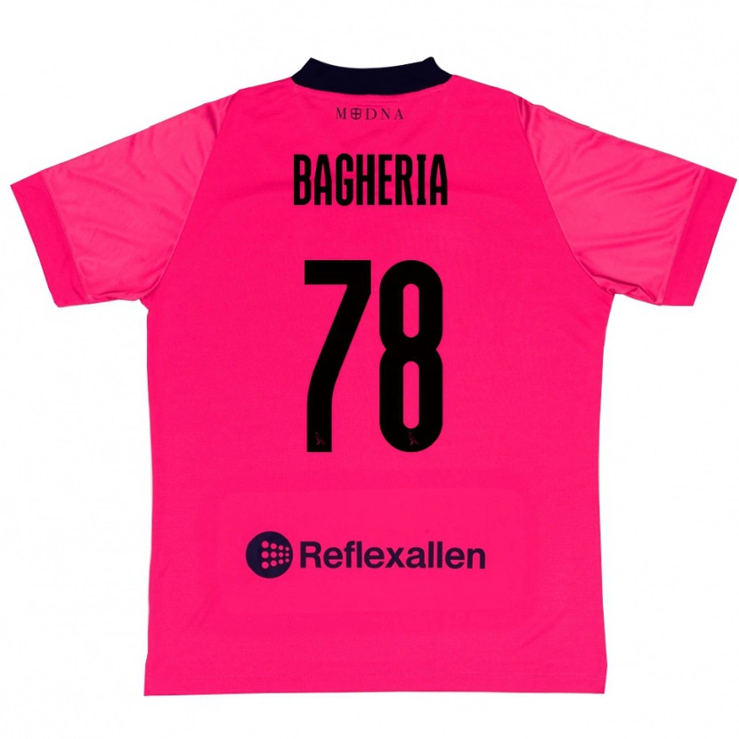Danxen Homme Fabrizio Bagheria #78 Maillot de Gardien Rose Vif Noir 2025/26 T-shirt