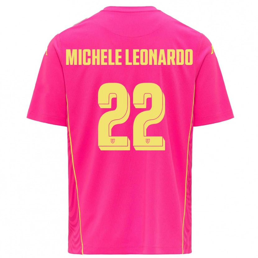 Danxen Homme Matteo Michele Leonardo #22 Maillot de Gardien Rose Vif Jaune 2025/26 T-shirt