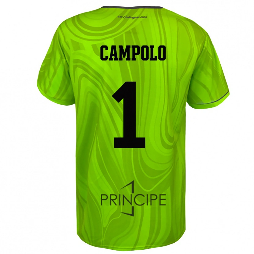 Danxen Homme Alessandro Campolo #1 Maillot de Gardien Jaune Vert Noir 2025/26 T-shirt