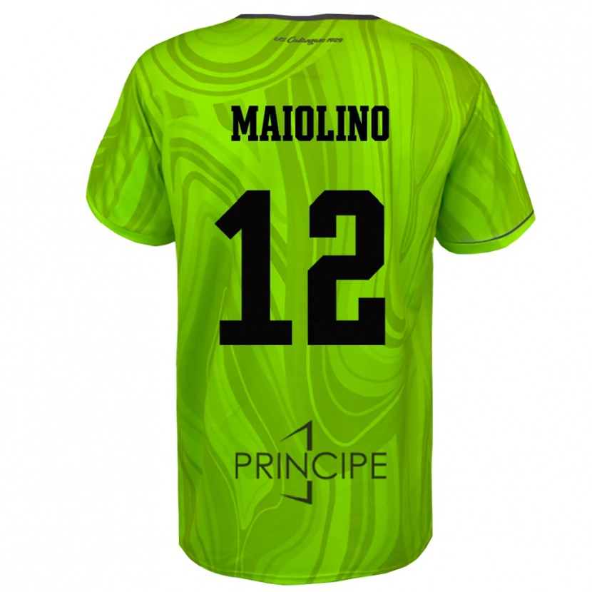 Danxen Homme Alex Maiolino #12 Maillot de Gardien Jaune Vert Noir 2025/26 T-shirt