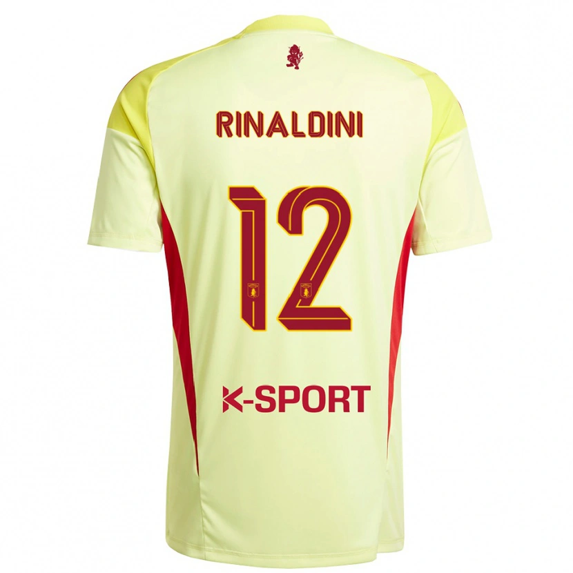 Danxen Homme Ruben Rinaldini #12 Maillot de Gardien Jaune Clair Rouge 2025/26 T-shirt