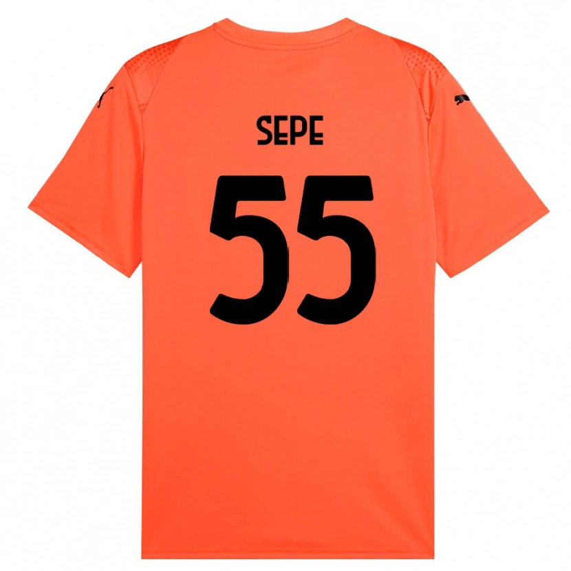 Danxen Homme Luigi Sepe #55 Maillot de Gardien Orange Noir 2025/26 T-shirt