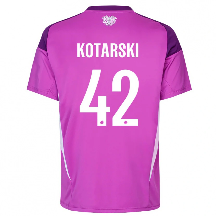 Danxen Homme Dominik Kotarski #42 Maillot de Gardien Blanc Lilas Violet 2025/26 T-shirt