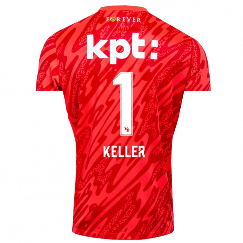 Danxen Homme Marvin Keller #1 Maillot de Gardien Rouge Blanc 2025/26 T-shirt