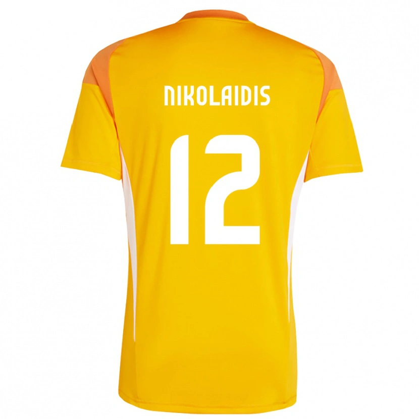 Danxen Homme Georgios Nikolaidis #12 Maillot de Gardien Orange Blanc 2025/26 T-shirt