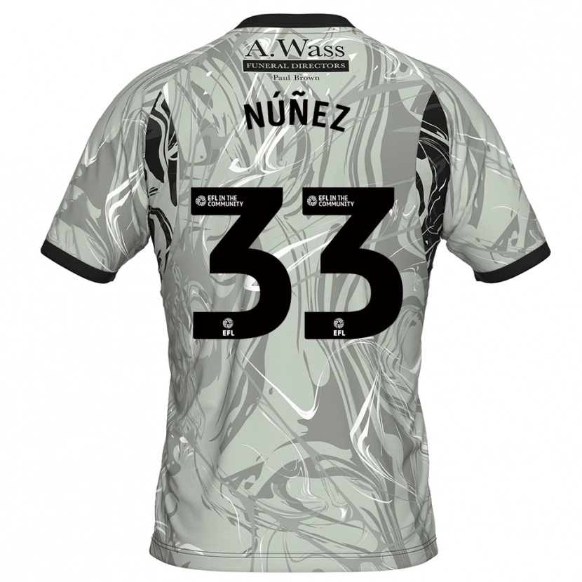 Danxen Homme Anthony Núñez #33 Maillot de Gardien Gris Clair Noir 2025/26 T-shirt