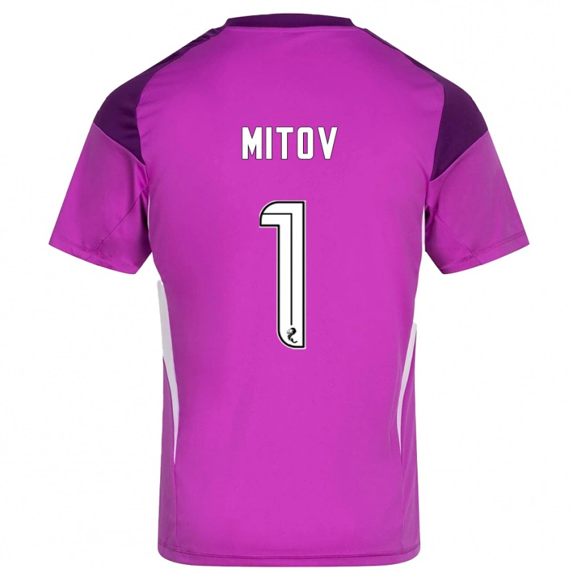 Danxen Homme Dimitar Mitov #1 Maillot de Gardien Magenta Violet 2025/26 T-shirt