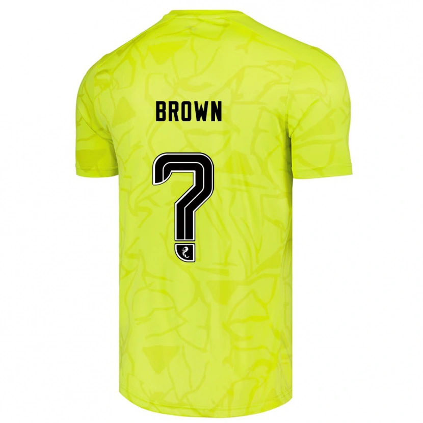 Danxen Homme Fraser Brown #0 Maillot de Gardien Jaune Noir 2025/26 T-shirt