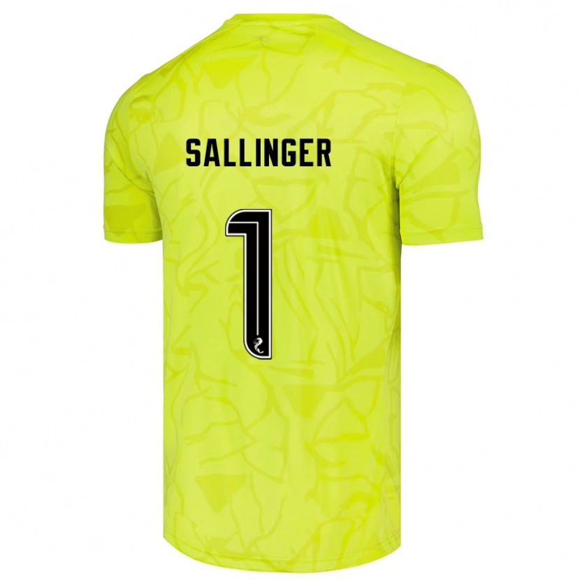 Danxen Homme Raphael Sallinger #1 Maillot de Gardien Jaune Noir 2025/26 T-shirt