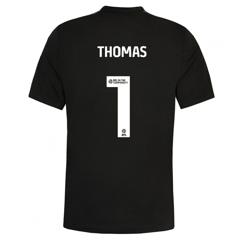 Danxen Homme Lucy Thomas #1 Maillot de Gardien Noir Blanc 2025/26 T-shirt
