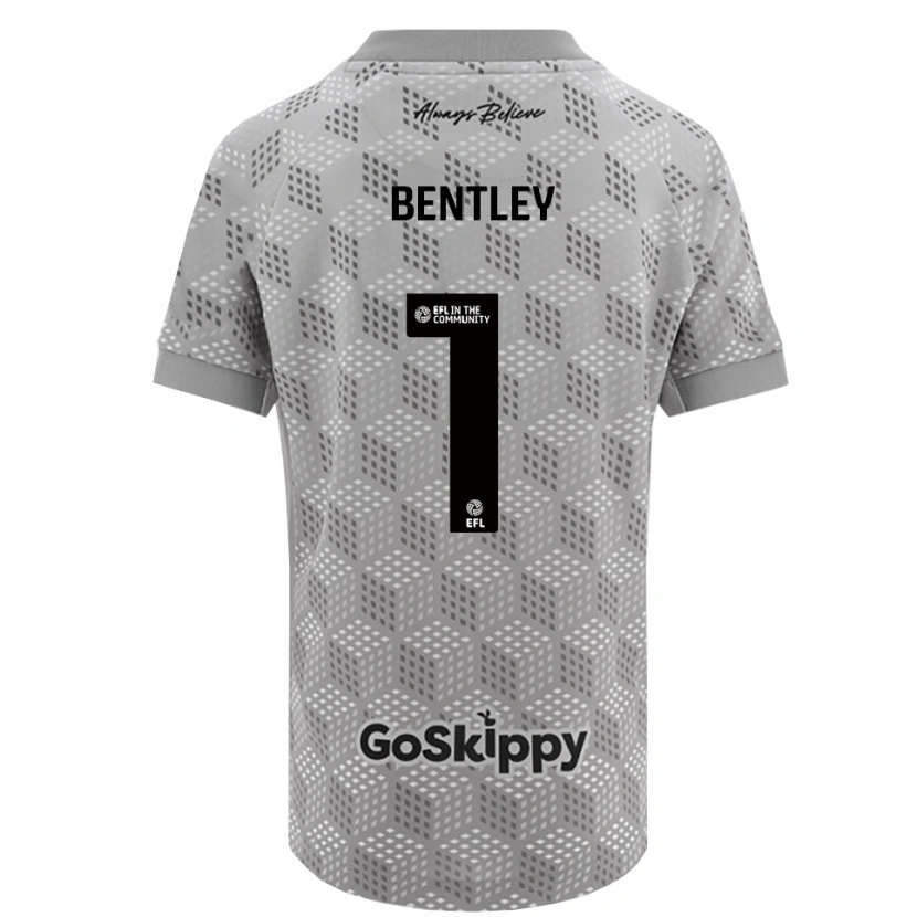 Danxen Homme Fran Bentley #1 Maillot de Gardien Gris Noir 2025/26 T-shirt