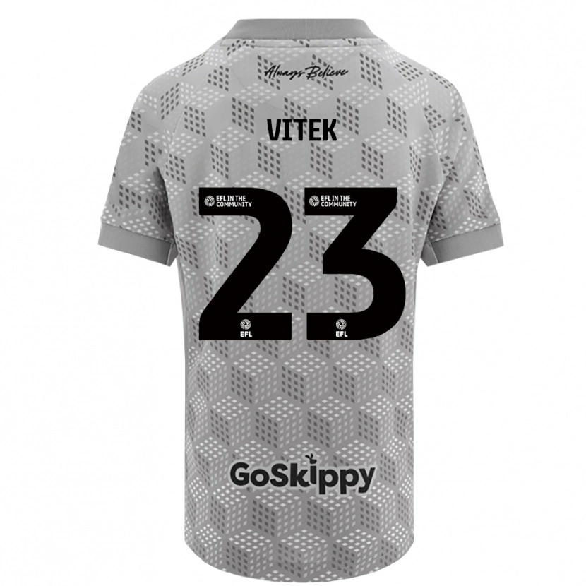 Danxen Homme Radek Vítek #23 Maillot de Gardien Gris Noir 2025/26 T-shirt