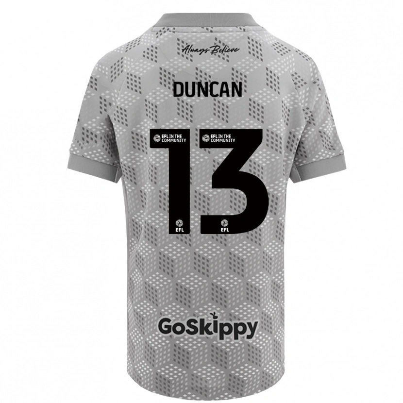 Danxen Homme Joe Duncan #13 Maillot de Gardien Gris Noir 2025/26 T-shirt