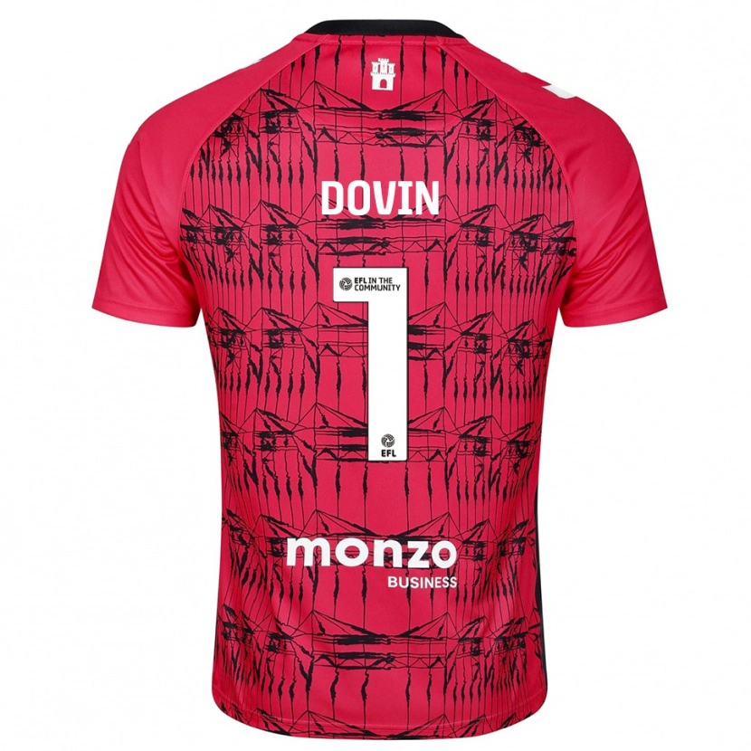 Danxen Homme Oliver Dovin #1 Maillot de Gardien Blanc Rouge 2025/26 T-shirt