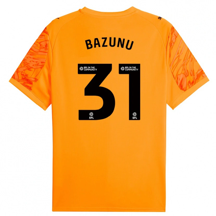 Danxen Homme Gavin Bazunu #31 Maillot de Gardien Noir Orange 2025/26 T-shirt
