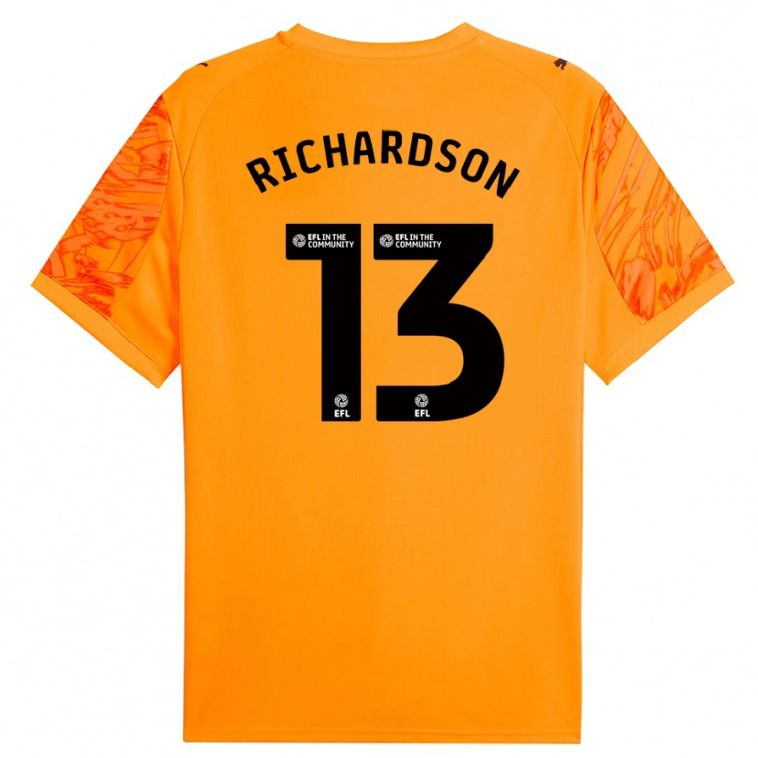 Danxen Homme Cale Richardson #13 Maillot de Gardien Noir Orange 2025/26 T-shirt