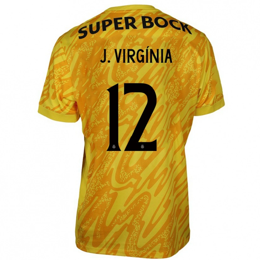Danxen Homme João Virgínia #12 Maillot de Gardien Jaune Orange 2025/26 T-shirt