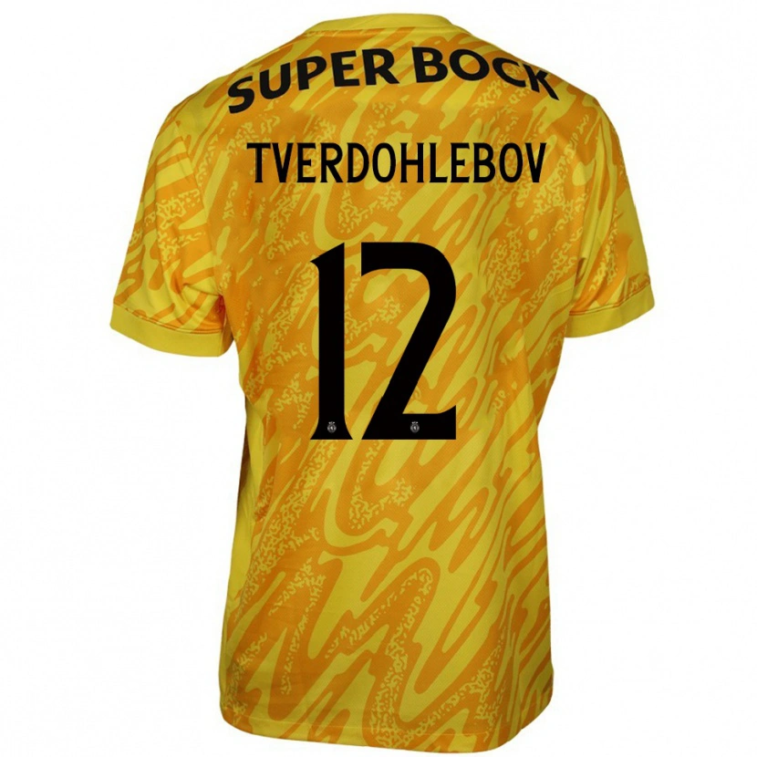 Danxen Homme Alex Tverdohlebov #12 Maillot de Gardien Jaune Orange 2025/26 T-shirt