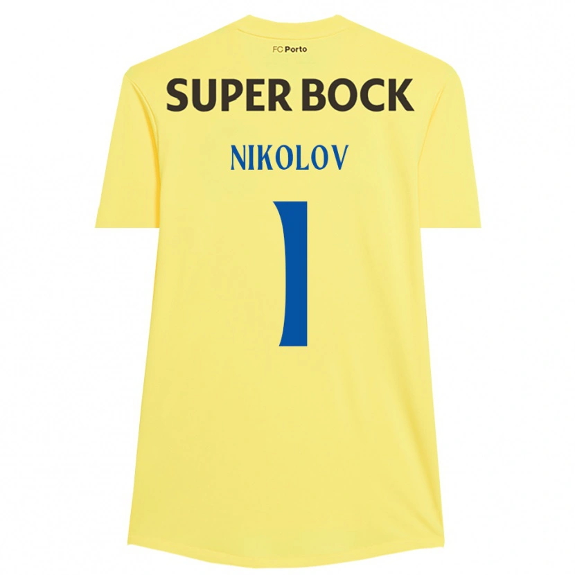 Danxen Homme Antoni Nikolov #1 Maillot de Gardien Jaune Clair Noir 2025/26 T-shirt