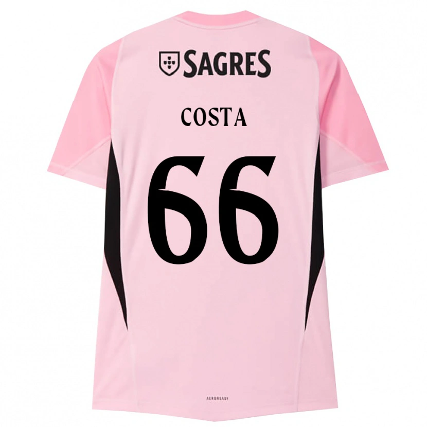 Danxen Homme Rute Costa #66 Maillot de Gardien Rose Noir 2025/26 T-shirt