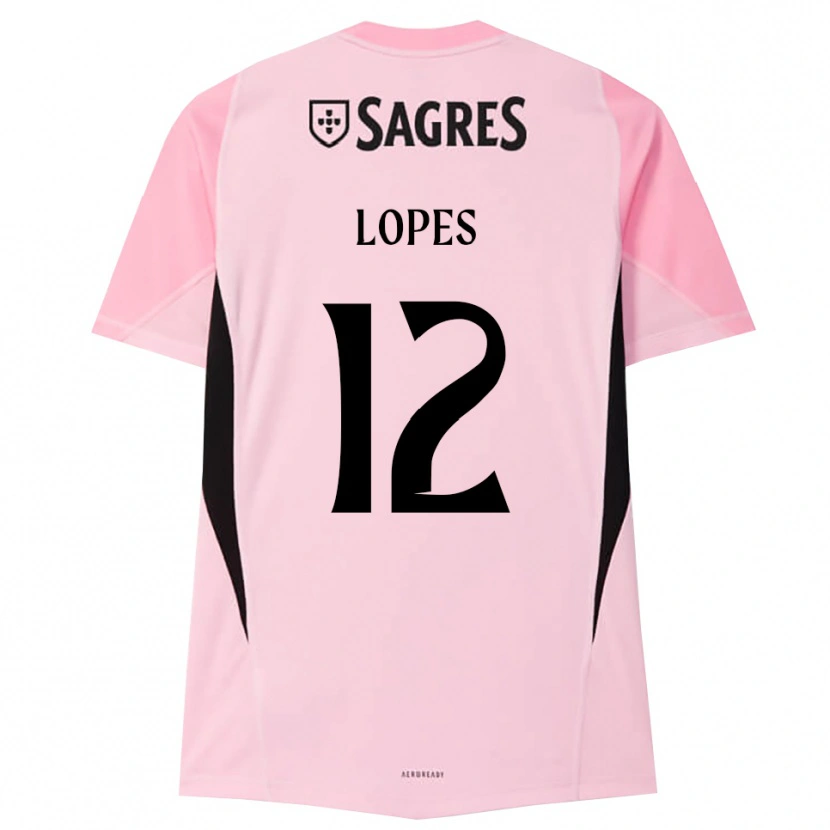 Danxen Homme Leonardo Lopes #12 Maillot de Gardien Rose Noir 2025/26 T-shirt