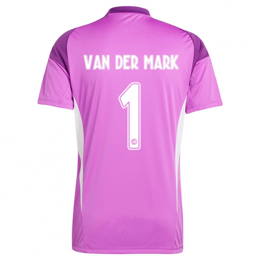 Danxen Homme Jesper van der Mark #1 Maillot de Gardien Violet Clair Blanc 2025/26 T-shirt