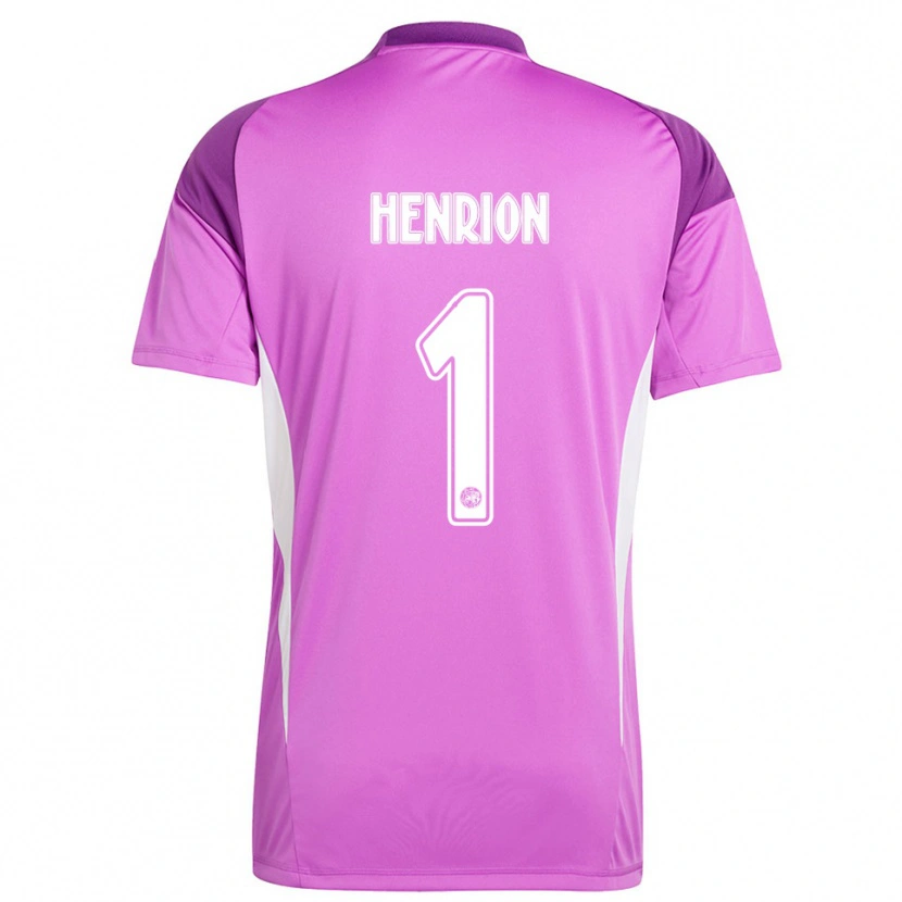 Danxen Homme Martin Henrion #1 Maillot de Gardien Violet Clair Blanc 2025/26 T-shirt