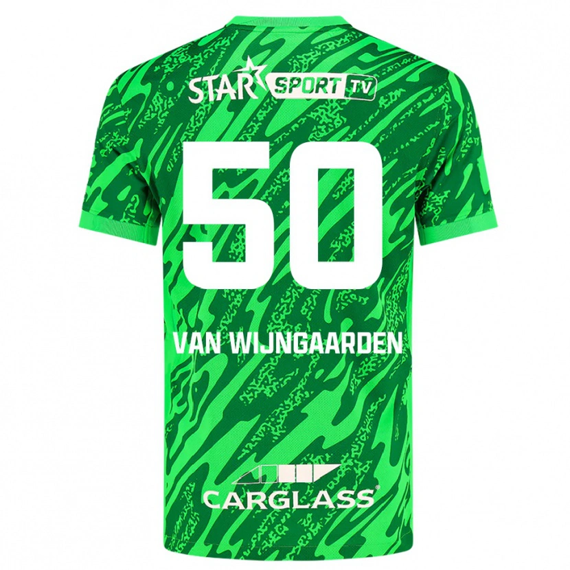 Danxen Homme Maren Van Wijngaarden #50 Maillot de Gardien Vert Foncé Blanc 2025/26 T-shirt