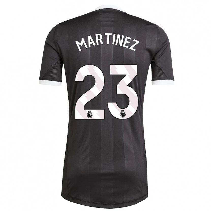 Danxen Homme Emiliano Martínez #23 Maillot de Gardien Noir Blanc 2025/26 T-shirt