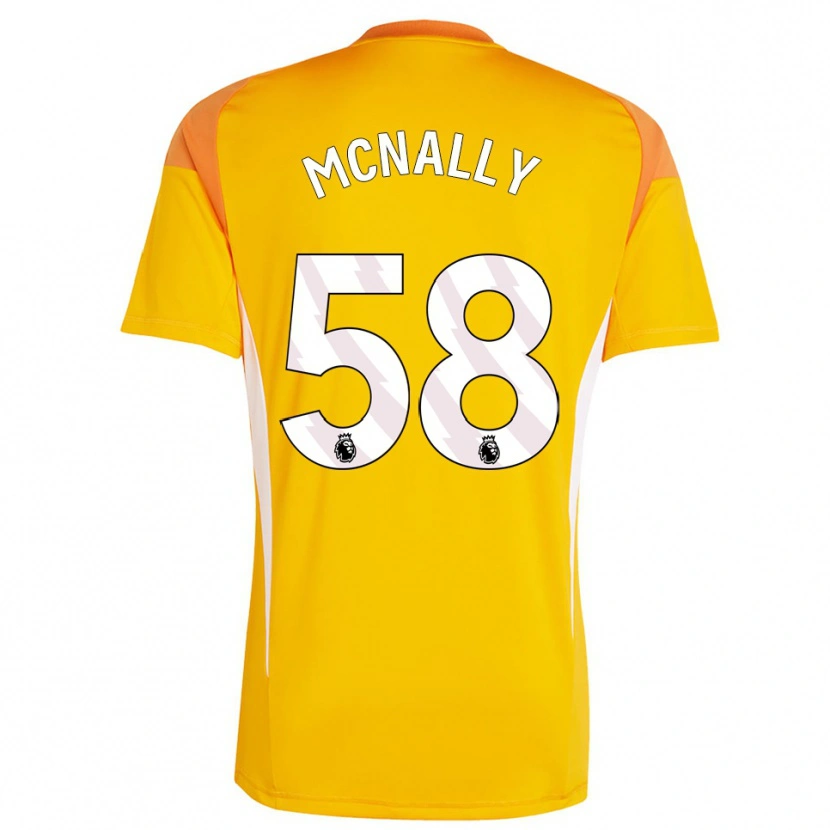 Danxen Homme Alfie McNally #58 Maillot de Gardien Blanc Orange 2025/26 T-shirt