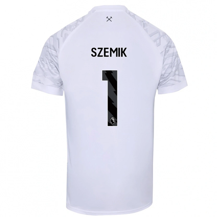 Danxen Homme Kinga Szemik #1 Maillot de Gardien Noir Blanc 2025/26 T-shirt