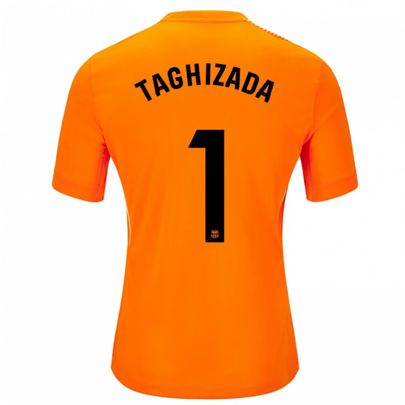 Danxen Homme Eldar Taghizada #1 Maillot de Gardien Orange Noir 2025/26 T-shirt