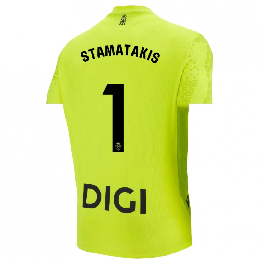 Danxen Homme Dimitrios Stamatakis #1 Maillot de Gardien Vert Fluo 2025/26 T-shirt