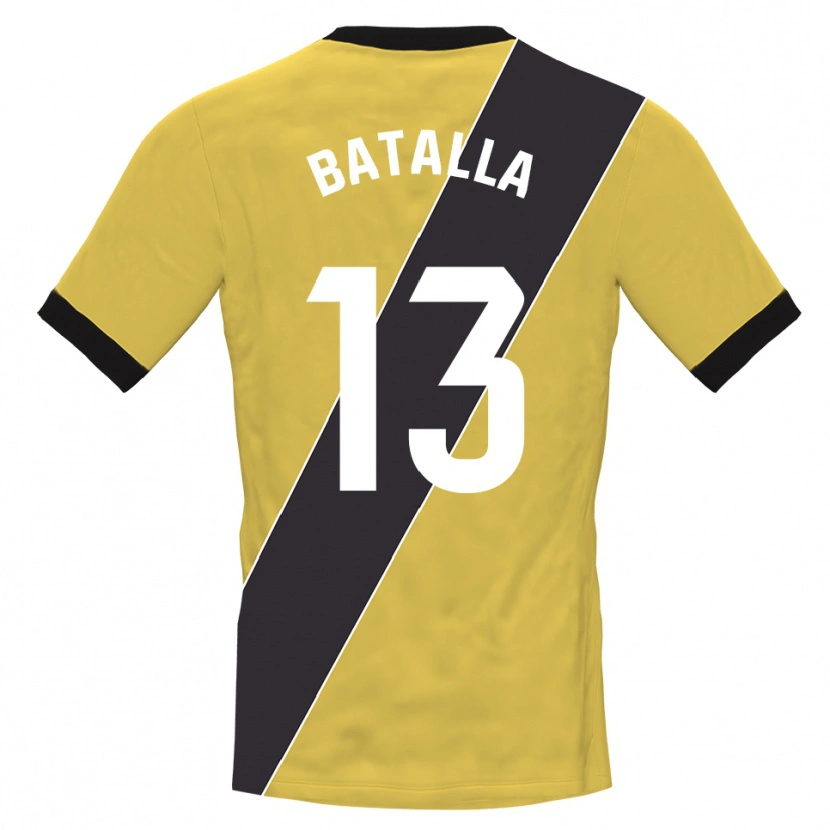 Danxen Homme Augusto Batalla #13 Maillot de Gardien Jaune Noir 2025/26 T-shirt