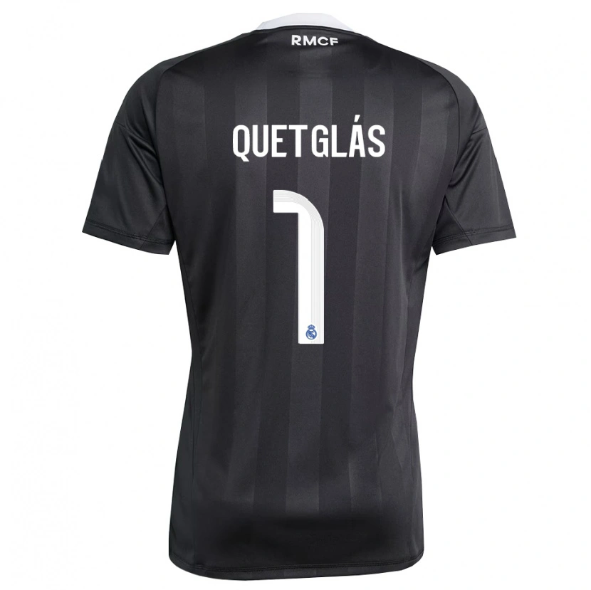 Danxen Homme Ferran Quetglás #1 Maillot de Gardien Noir Blanc 2025/26 T-shirt