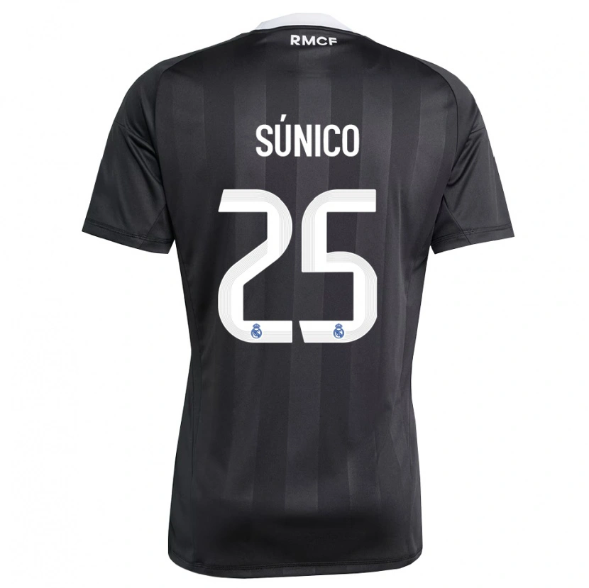 Danxen Homme Guille Súnico #25 Maillot de Gardien Noir Blanc 2025/26 T-shirt