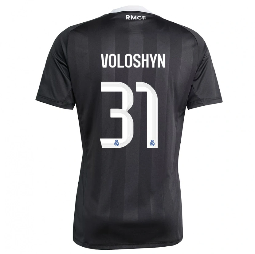 Danxen Homme Ilya Voloshyn #31 Maillot de Gardien Noir Blanc 2025/26 T-shirt