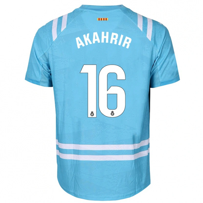Danxen Homme Mohamed Akahrir #16 Maillot de Gardien Bleu Clair Blanc 2025/26 T-shirt