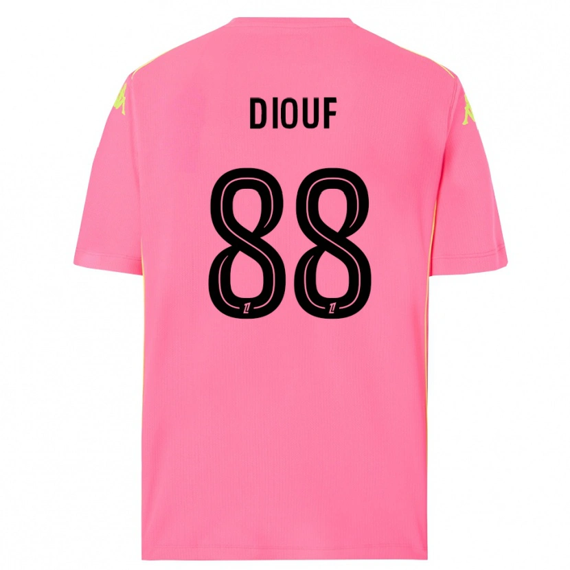 Danxen Homme Yehvann Diouf #88 Maillot de Gardien Rose Fluo Noir 2025/26 T-shirt