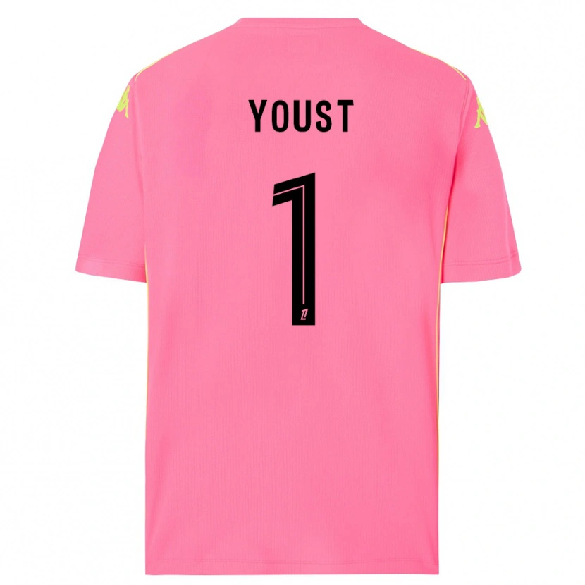 Danxen Homme Matys Youst #1 Maillot de Gardien Rose Fluo Noir 2025/26 T-shirt