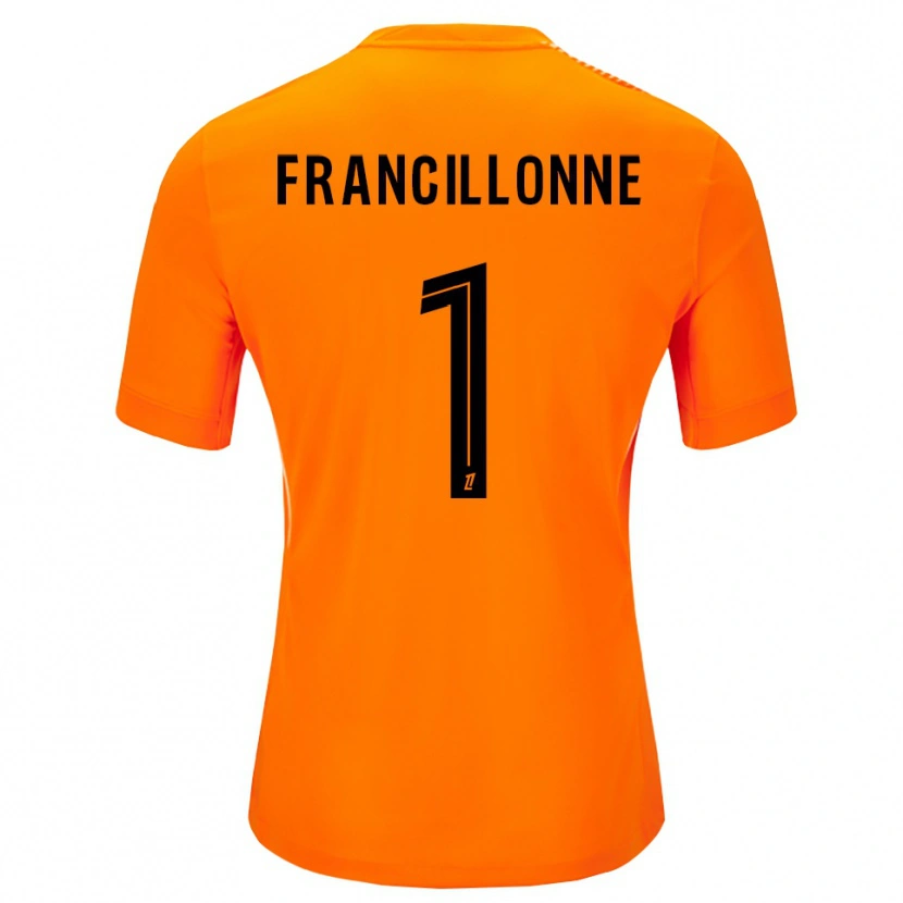 Danxen Homme Bryan Francillonne #1 Maillot de Gardien Orange Noir 2025/26 T-shirt