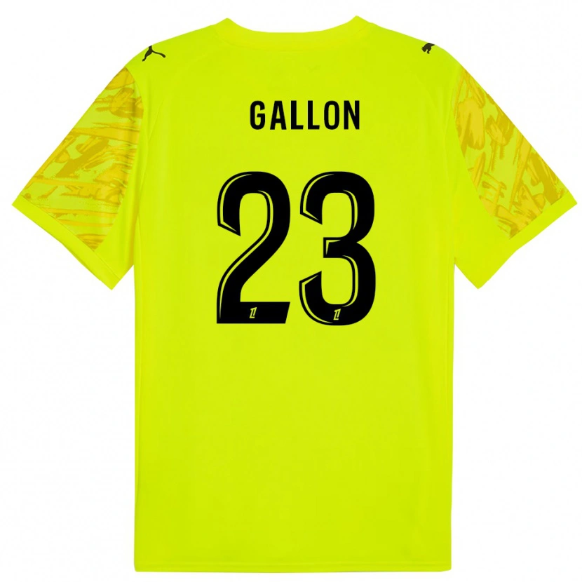 Danxen Homme Gauthier Gallon #23 Maillot de Gardien Vert Fluo Jaune 2025/26 T-shirt