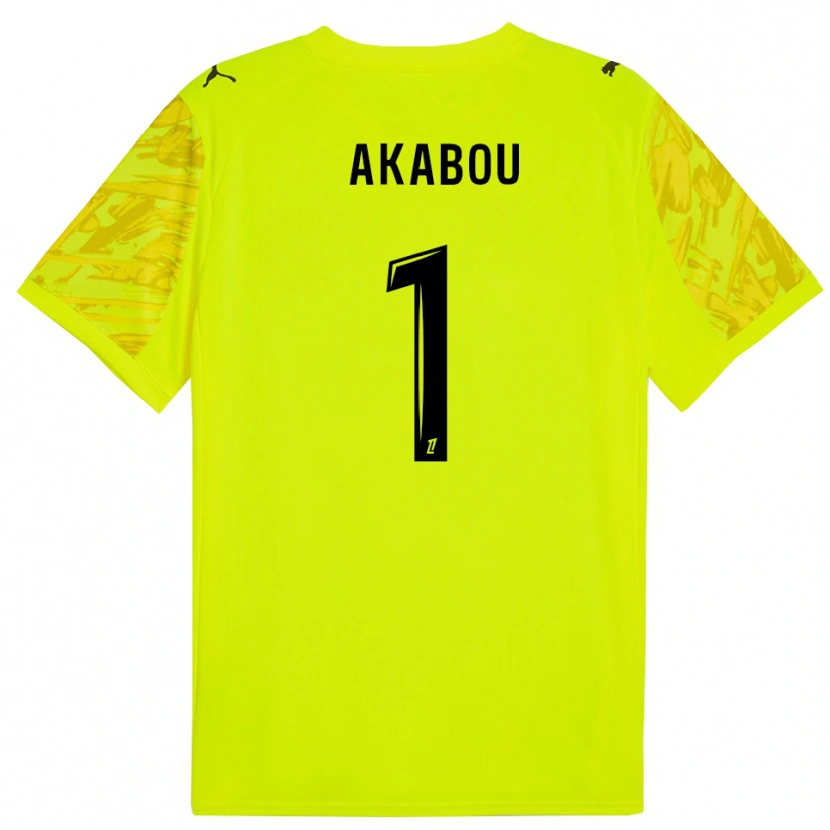 Danxen Homme Ayoub Akabou #1 Maillot de Gardien Vert Fluo Jaune 2025/26 T-shirt