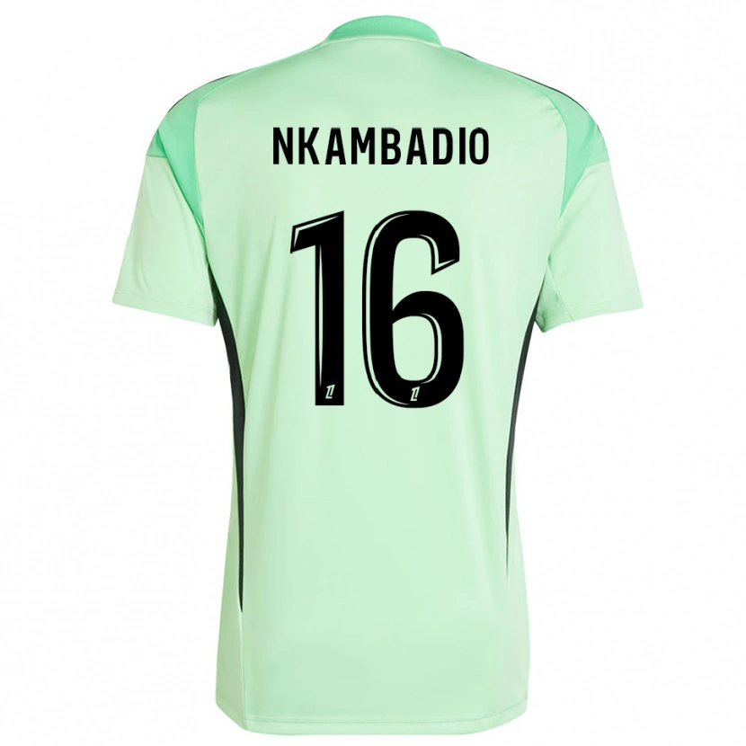 Danxen Homme Obed Nkambadio #16 Maillot de Gardien Vert Clair Noir 2025/26 T-shirt