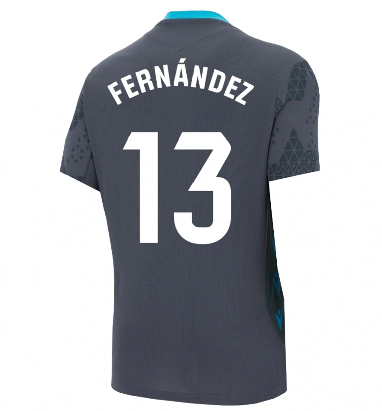Danxen Homme Andrés Fernández #13 Maillot de Gardien Gris Foncé Noir 2025/26 T-shirt