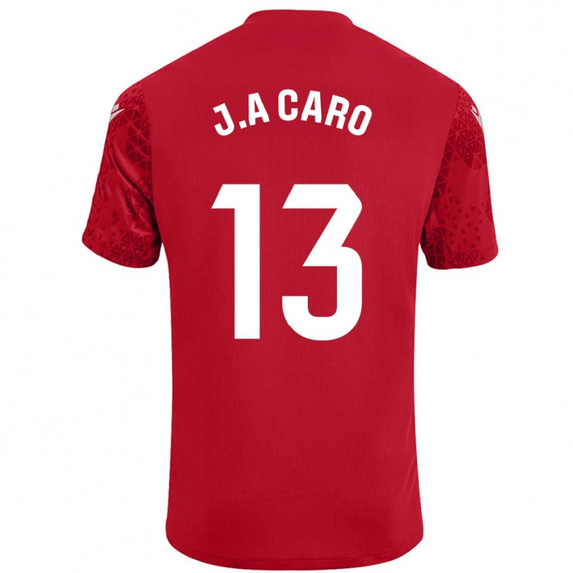 Danxen Homme José Antonio Caro #13 Maillot de Gardien Rouge Blanc 2025/26 T-shirt