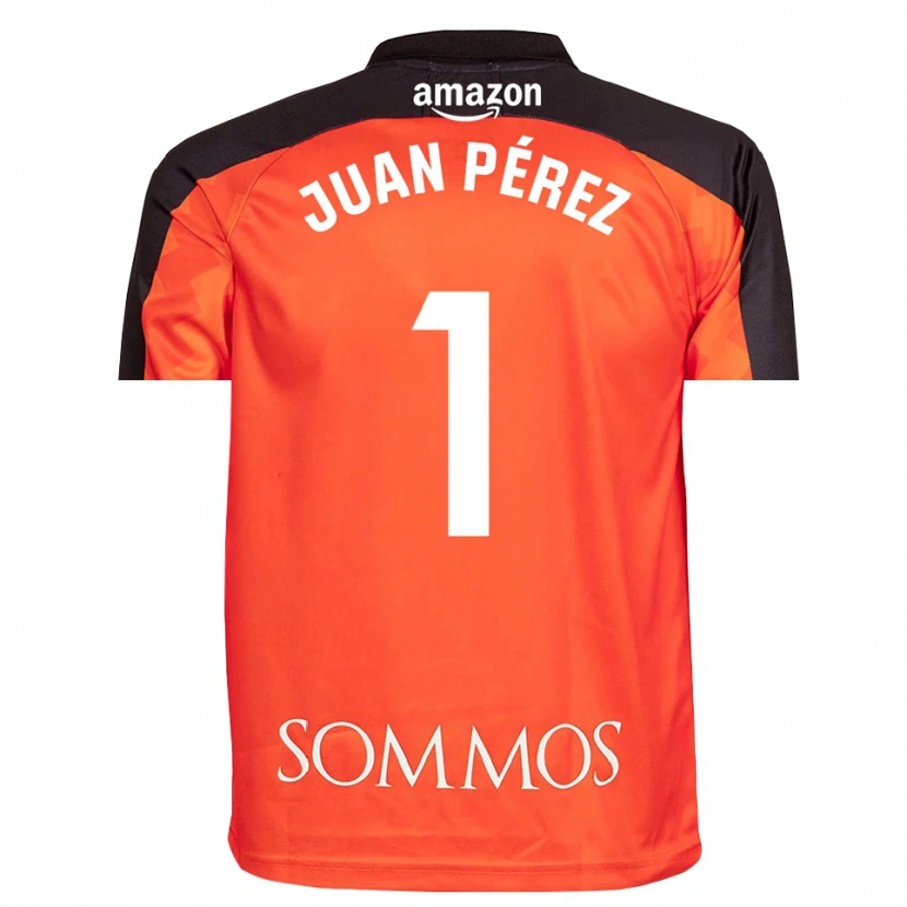 Danxen Homme Juan Pérez #1 Maillot de Gardien Orange Noir 2025/26 T-shirt